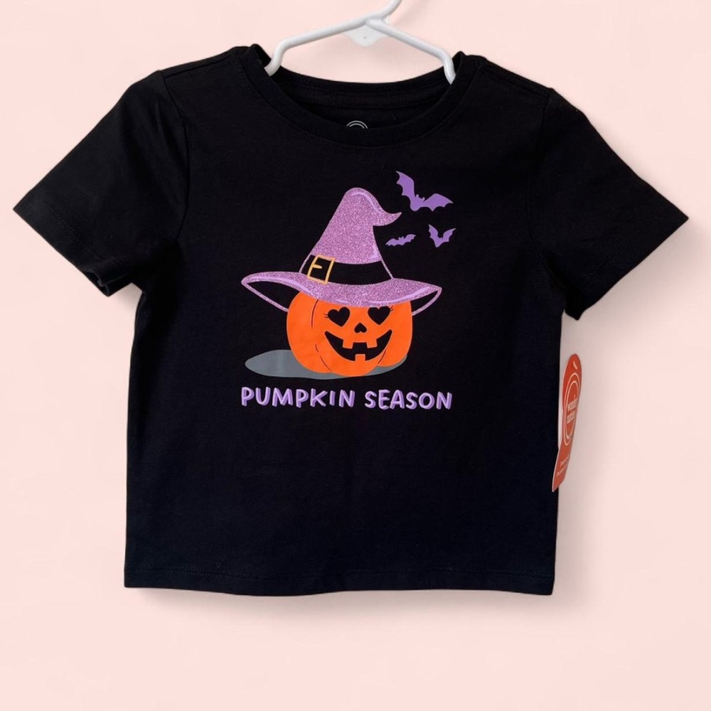 2T Toddler Girl Short Sleeve Wonder Nation Pumpkin Season Pumkin T-Shirt NWT